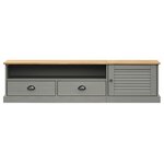 vidaXL Meuble TV VIGO gris 156x40x40 cm bois massif de pin