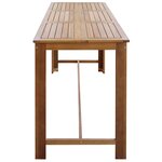 vidaXL Table de bar Bois d'acacia massif 150x70x105 cm