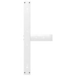 vidaXL Pieds de table à manger en T  2 pièces  blanc  100 x 35 x (72-73) cm  acier