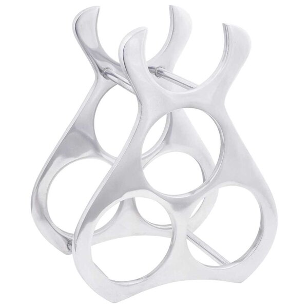 vidaXL Étagère à vin Argenté 23 x 14 x 28 cm Aluminium