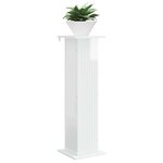 vidaXL Support de Plante 2 Pièces Blanc brillant 30 5 x 30 x 100 5 cm