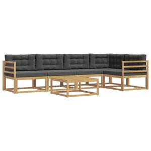 vidaXL Ensemble de canapés d'extérieur 6 Pièces Blanc et anthracite