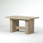 DINING Table a manger extensible de 6 a 12 personnes style contemporain décor chene Sonoma - L 140-273 x l 90 cm