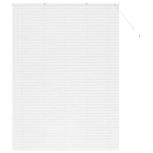 vidaXL Store de Fenêtre avec des rideaux Blanc Aluminium