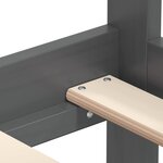 vidaXL Lit de jour sans matelas gris bois de pin massif 90x200 cm