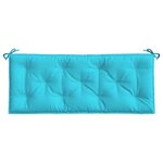 vidaXL Coussins de banc de jardin lot de 2 turquoise 120x50x7 cm tissu