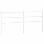 vidaXL Tête de lit de remplacement métal blanc 193 cm