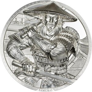 Pièce de monnaie en Argent 25 Dollars g 155.5 (5 oz) Millésime 2025 SAMURAI (PRÉCOMMANDE)