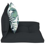 vidaXL Coussins de canapé palette 3 Pièces Anthracite Tissu