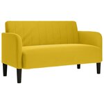 vidaXL Canapé causeuse jaune 109 cm velours