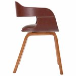 vidaXL Chaise à manger Marron Bois courbé et similicuir