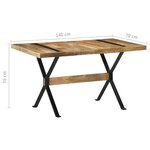 vidaXL Table à manger 140x70x76 cm Bois de manguier brut