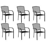 vidaXL Ensemble à manger de jardin 7 Pièces anthracite acier