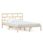 vidaXL Cadre de lit sans matelas bois massif 140x200 cm