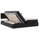 vidaXL Lit de Rangement Noir 200 x 200 cm Cuir synthétique