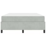 vidaXL Cadre de lit Gris clair  gris et blanc 140 x 200 cm Velours