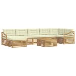 vidaXL Ensemble de canapés d'extérieur 8 pc Blanc et crème Polyester