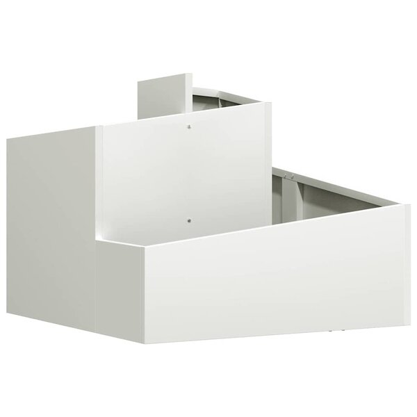 vidaXL Cache-pot de jardin Blanc 60 x 60 x 50 cm Acier laminé à froid