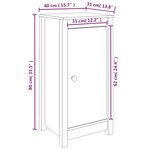vidaXL Buffets 2 Pièces blanc 40x35x80 cm bois massif de pin