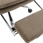 vidaXL Chaise de bureau Taupe Tissu