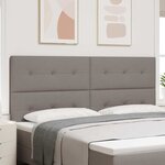 vidaXL Tête de lit Hauteur réglable Manuel Taupe 200 cm tissu