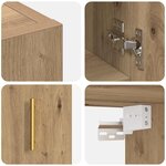 vidaXL Meuble mural chêne artisanal 60 x 31 x 70 cm Bois d'ingénierie