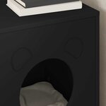 vidaXL Maison pour chat Noir 42 5 x 40 x 53 cm Bois d'ingénierie