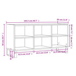 vidaXL Meuble TV chêne marron 103 5x30x50 cm bois d'ingénierie