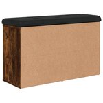 vidaXL Banc à chaussures chêne fumé 82x32x50 cm bois d'ingénierie