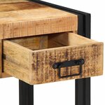 vidaXL Table d'appoint 40 x 40 x 50 cm Bois de mangue massif et métal