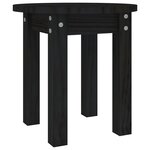 vidaXL Table basse Noir Ø 35x35 cm Bois massif de pin