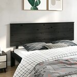 vidaXL Tête de lit Noir 204x6x82 5 cm Bois massif de pin