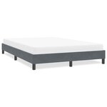 vidaXL Cadre de lit sans matelas gris foncé 140x220 cm velours