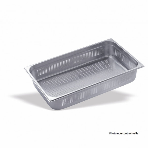 Bac gastro inox gn 1/1 perforé - h 20 mm - pujadas -  - acier inoxydable 530x325x20mm