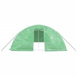 vidaXL Serre avec cadre en acier vert 40 m² 8x5x2 3 m