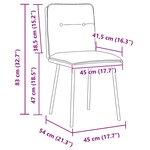 vidaXL Chaises à manger lot de 6 vert foncé velours
