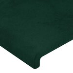 vidaXL Tête de lit à LED Vert foncé 163x16x78/88 cm Velours