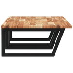 vidaXL Étagère de vasque murale acier et bois massif d'acacia