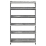 vidaXL Étagère à chaussures gris béton 60x25x81 cm bois d'ingénierie