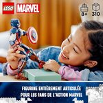 76258 Figurine Captain America LEGO Marvel - Super-Héros Collectible