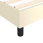 vidaXL Sommier à lattes de lit avec matelas Crème 80x200 cm Similicuir