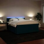 vidaXL Sommier à lattes de lit et matelas bleu 180x200 cm velours
