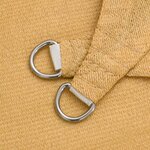 vidaXL Voile d'ombrage 160 g/m² rectangulaire sable 3 5x5 m PEHD