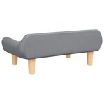 vidaXL Canapé pour enfants gris clair 70x40x24 cm tissu
