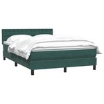 vidaXL Sommier à lattes de lit et matelas vert foncé 160x220cm velours