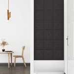 vidaXL Tête de lit murale 12 Pièces Noir 30 x 30 cm Simili cuir