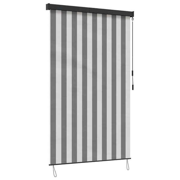 vidaXL Store enrouleur Anthracite et blanc 100 x 250 cm
