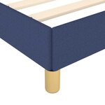 vidaXL Cadre de lit avec tête de lit sans matelas bleu 90x200 cm tissu