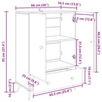 vidaXL Buffet Blanc brillant 66 x 34 5 x 95 cm Bois d'ingénierie