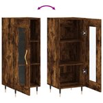 vidaXL Buffet Chêne fumé 34 5x34x90 cm Bois d'ingénierie